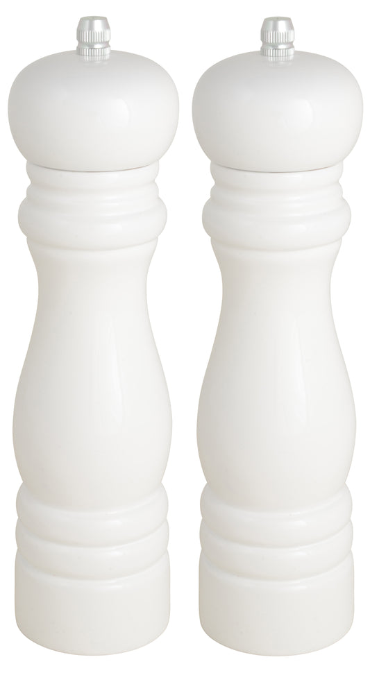 White Salt and Pepper Mills