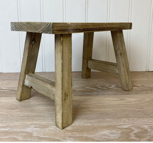 Small Fir Wood Decorative Stool