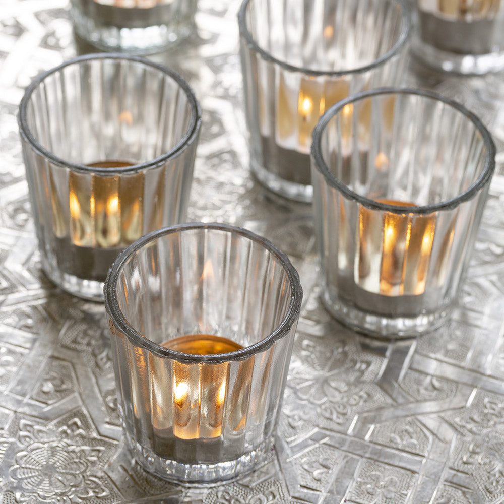 Ribbed Glass Tealight