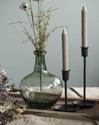 Black Rustic Candle Holders - Set of 2