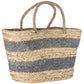 Seagrass Shopper with Grey Stripes